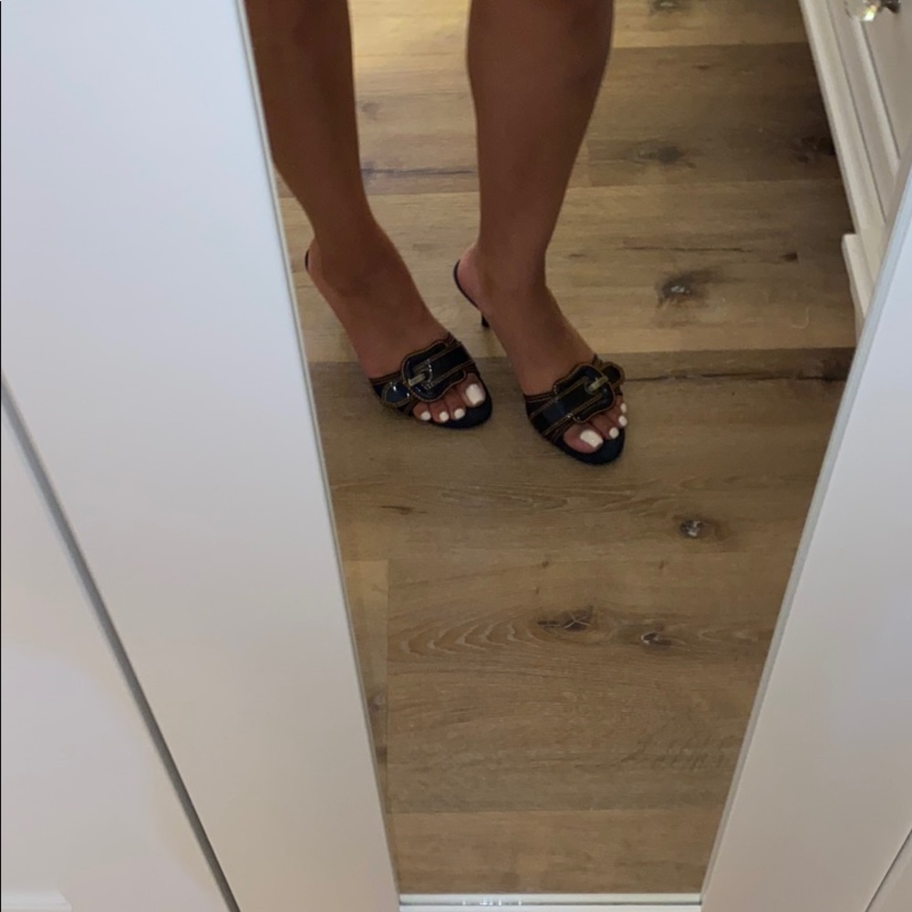 Vintage Fendi Buckle Kitten Heels
